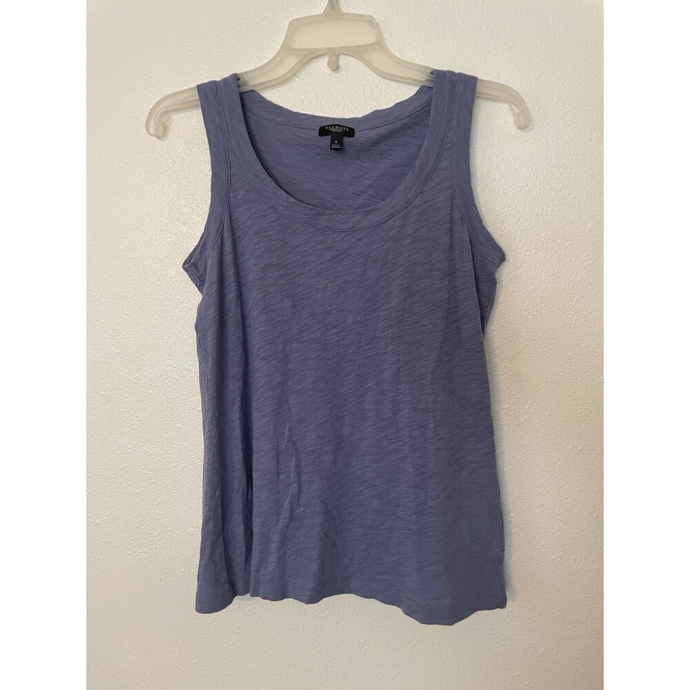 Talbot's Women's 100% Cotton Blue Sleeveless/Tank Top, S